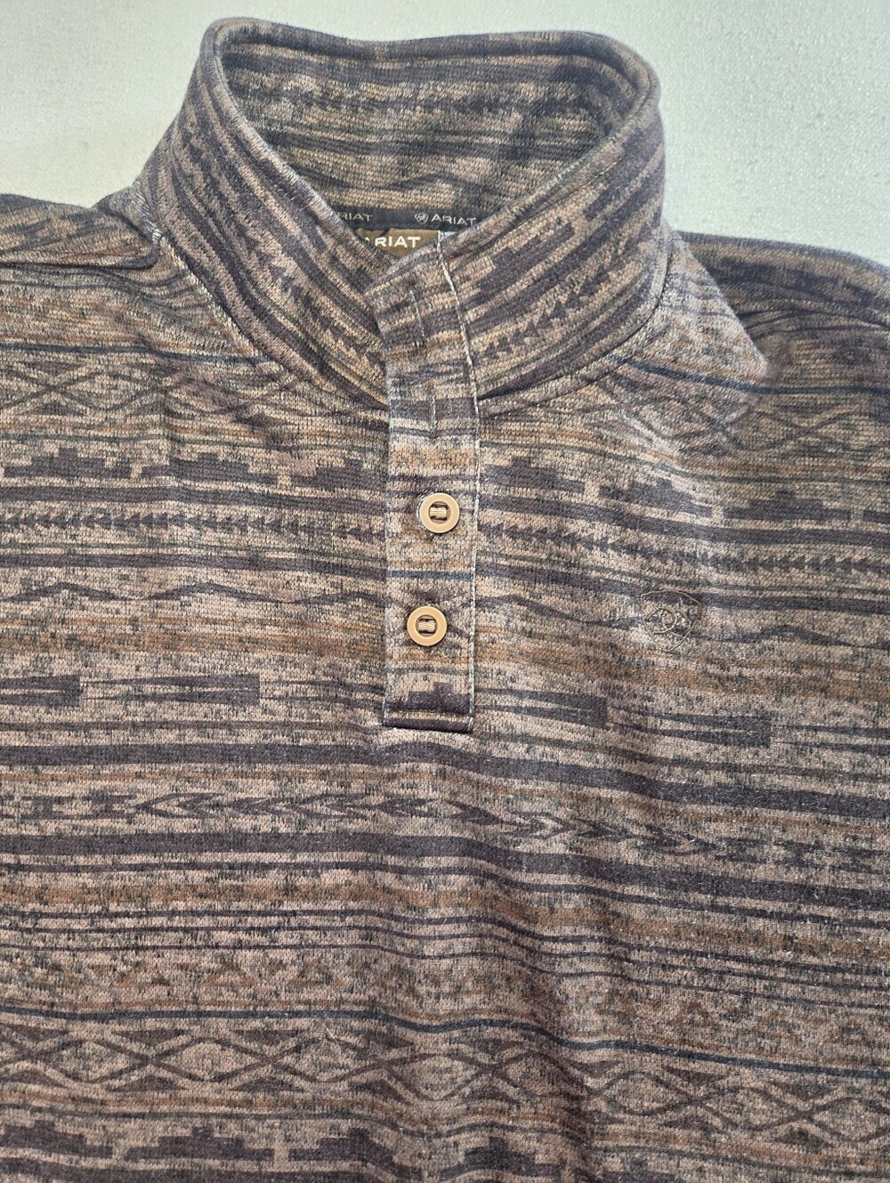 Ariat XL Southwest Fleece Snap Neck Pullover - Picture 2 of 9